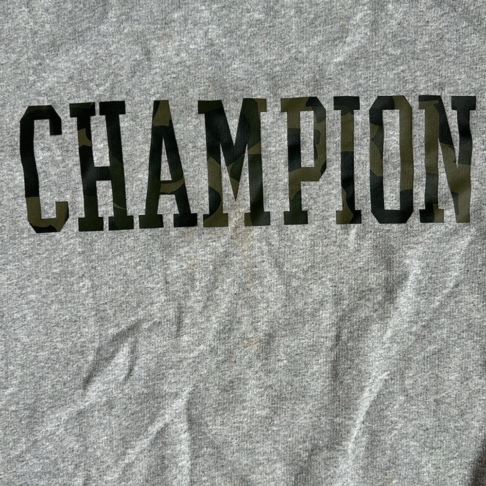 Champion Men's Powerblend Fleece Camo Crewneck Sweatshirt with Taping - Picture 3 of 10